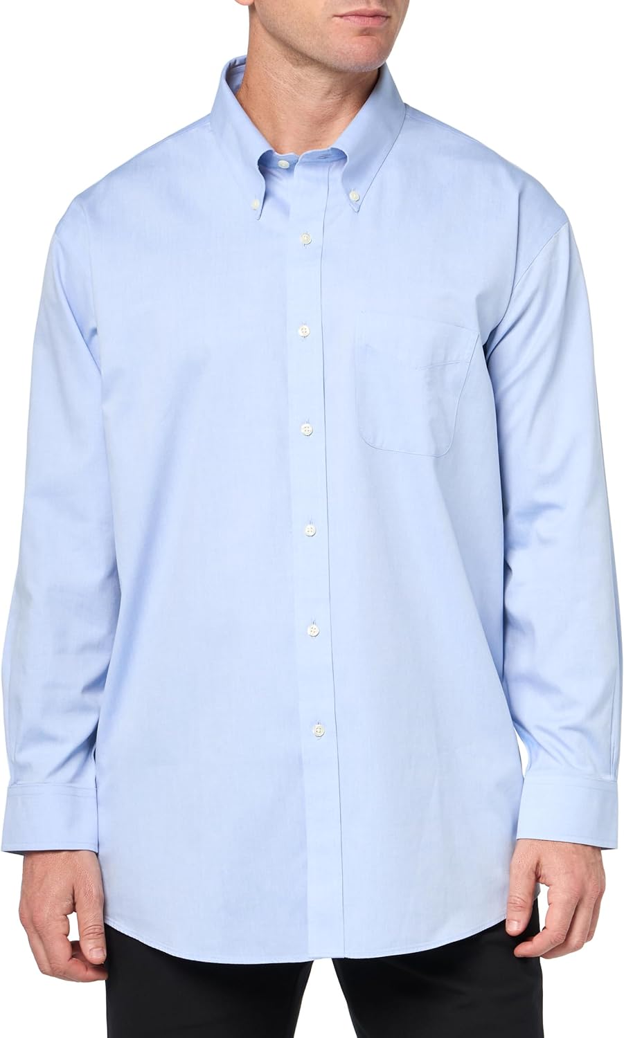 Men Non-Iron Pinpoint Regular Dress Shirt