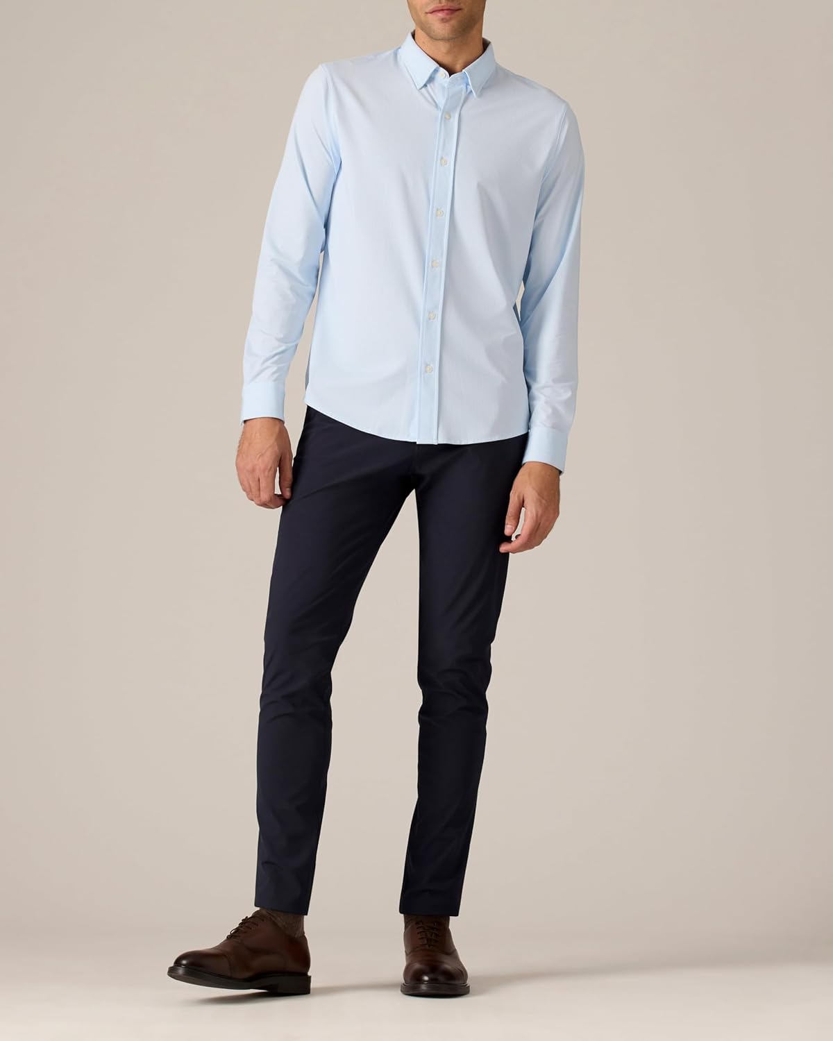 Men Commuter Shirt, Performance Dress Shirts for Men, Machine Washable, Wrinkle Resistant, Slim Fit Button Down Shirt