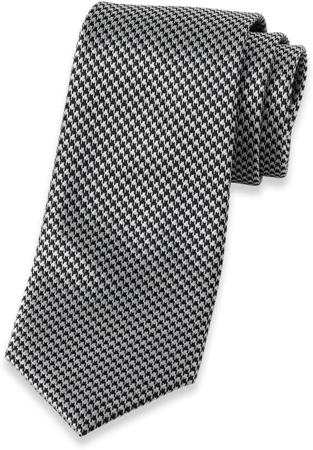 Men's Houndstooth Woven Silk Tie