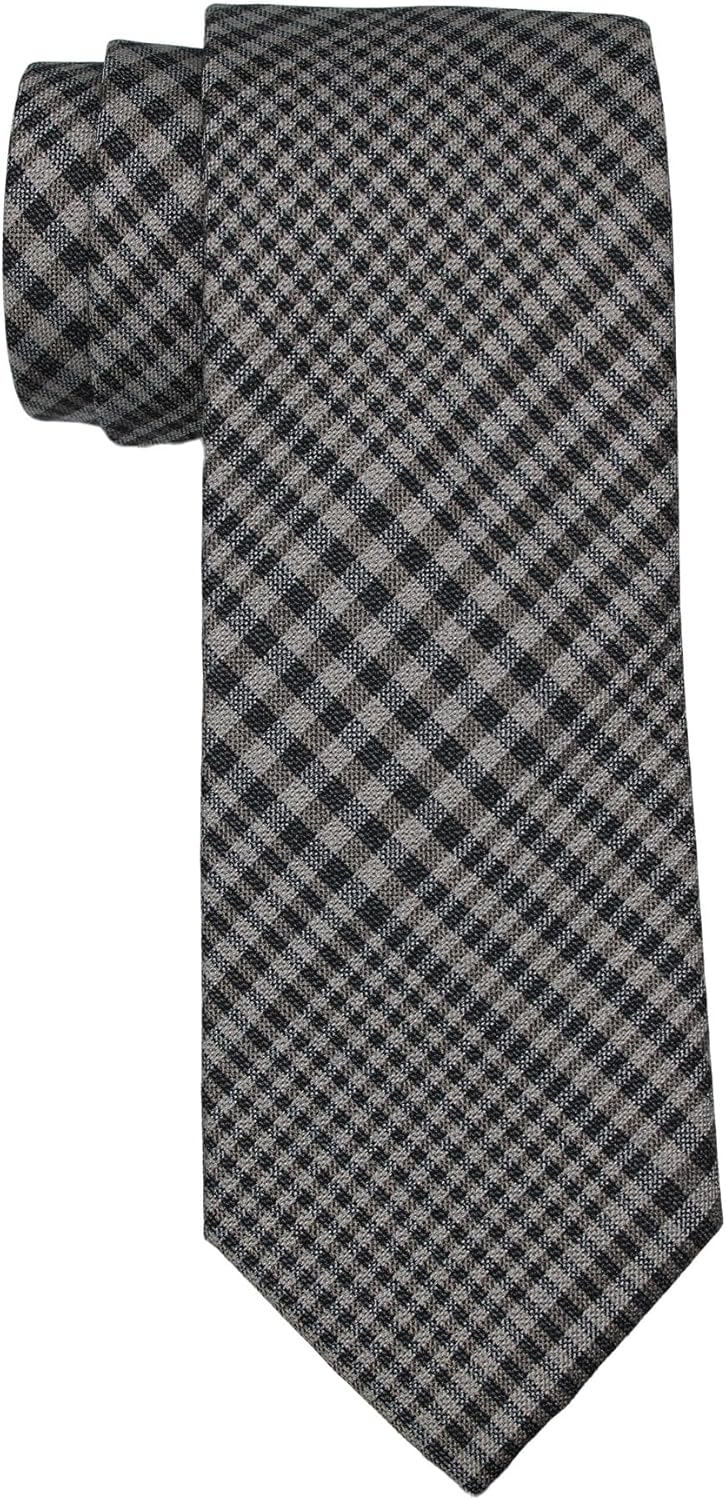Gray Plaid Tie