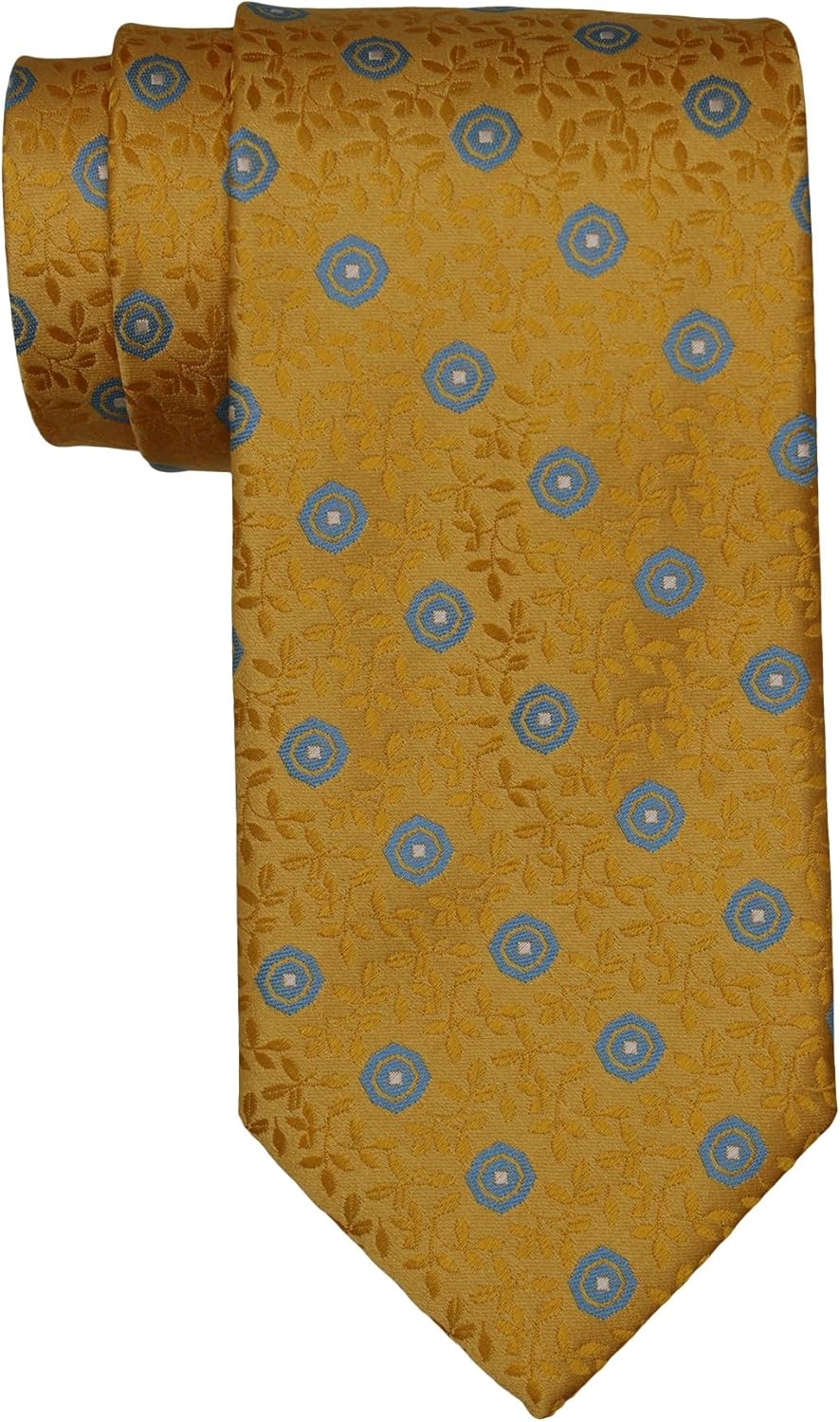 Yellow Vines Medallion Tie