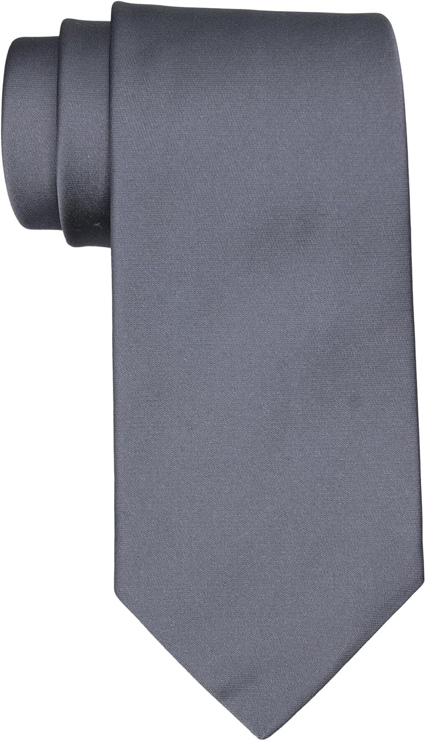 Made in New York Satin Solid Gray Luxury Tie